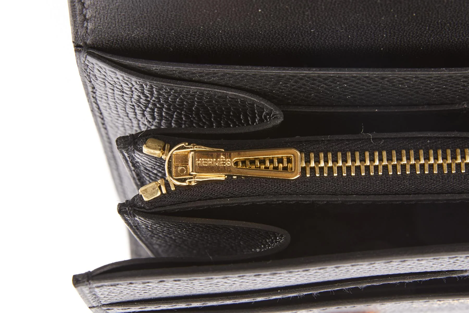 HERMÈS BLACK 2020 CONSTANCE COMPACT EPSOM LEATHER WALLET - Image 10
