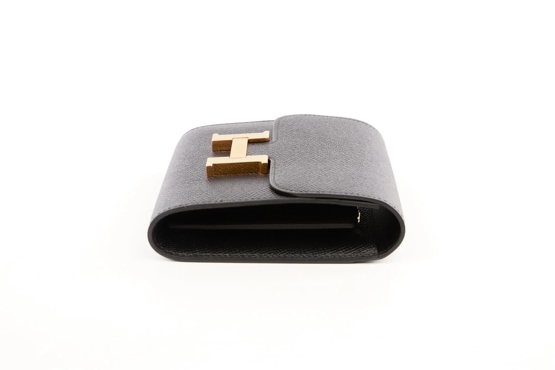 HERMÈS BLACK 2020 CONSTANCE COMPACT EPSOM LEATHER WALLET - Image 5
