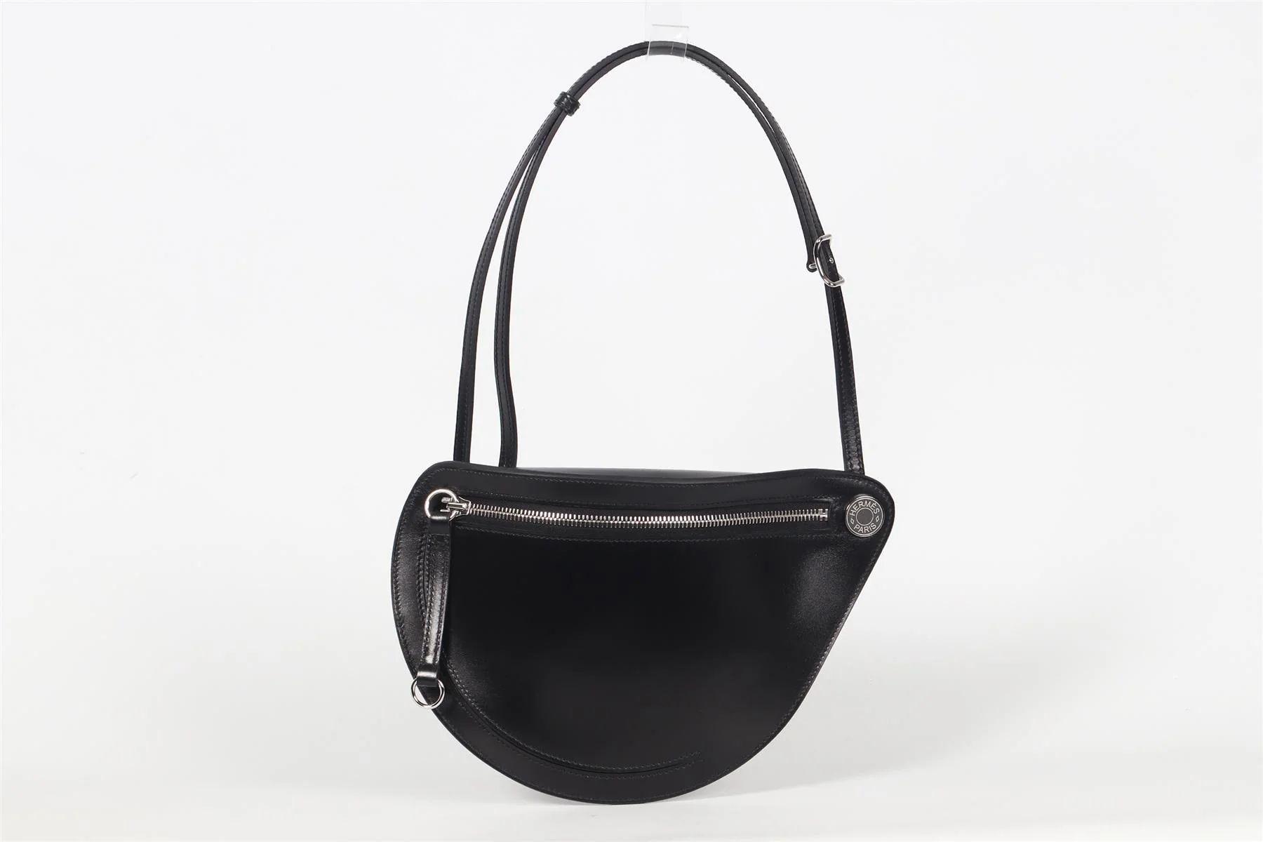 HERMÈS BLACK 2024 PETITE COURSE BOX LEATHER SHOULDER BAG IN NOIR - Image 2