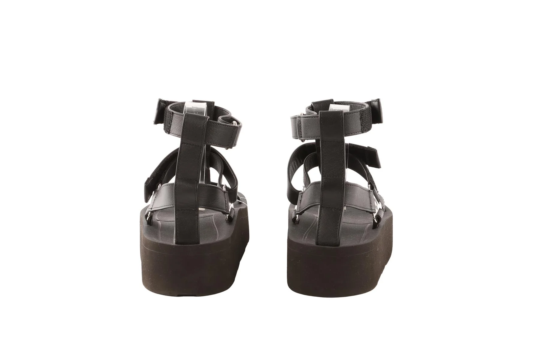 HERMÈS BLACK ENID LEATHER PLATFORM SANDALS EU 36 UK 3 US 6 - Image 5