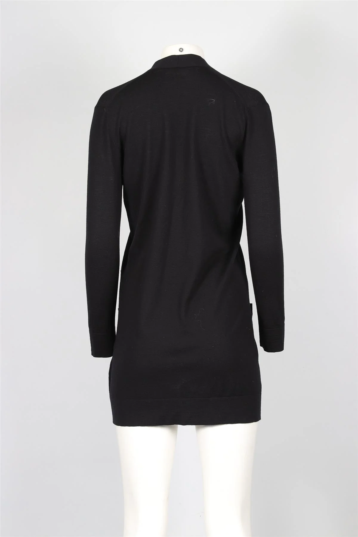 HERMÈS BLACK WOOL CARDIGAN FR 36 UK 8 - Image 4