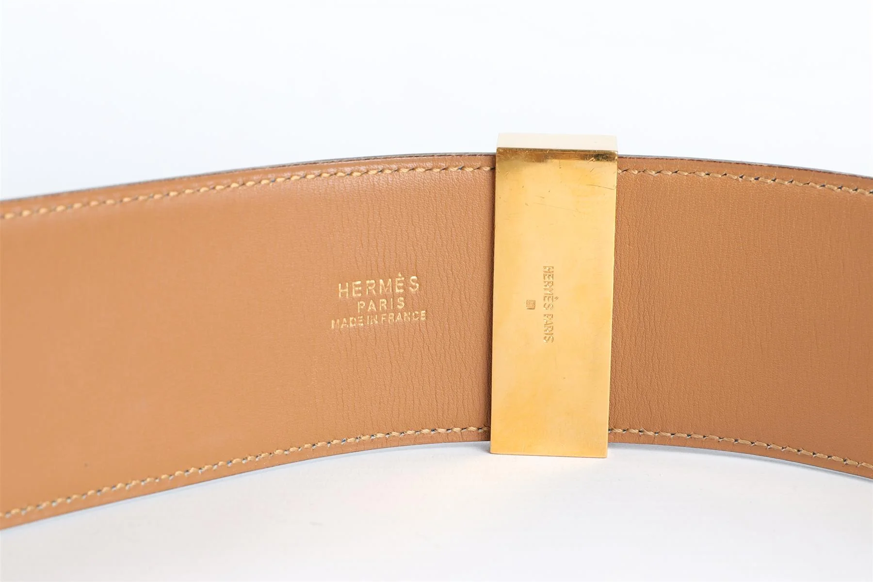 HERMÈS BLUE 1992 COLLIER DE CHIEN EPSOM LEATHER WAIST BELT - Image 6