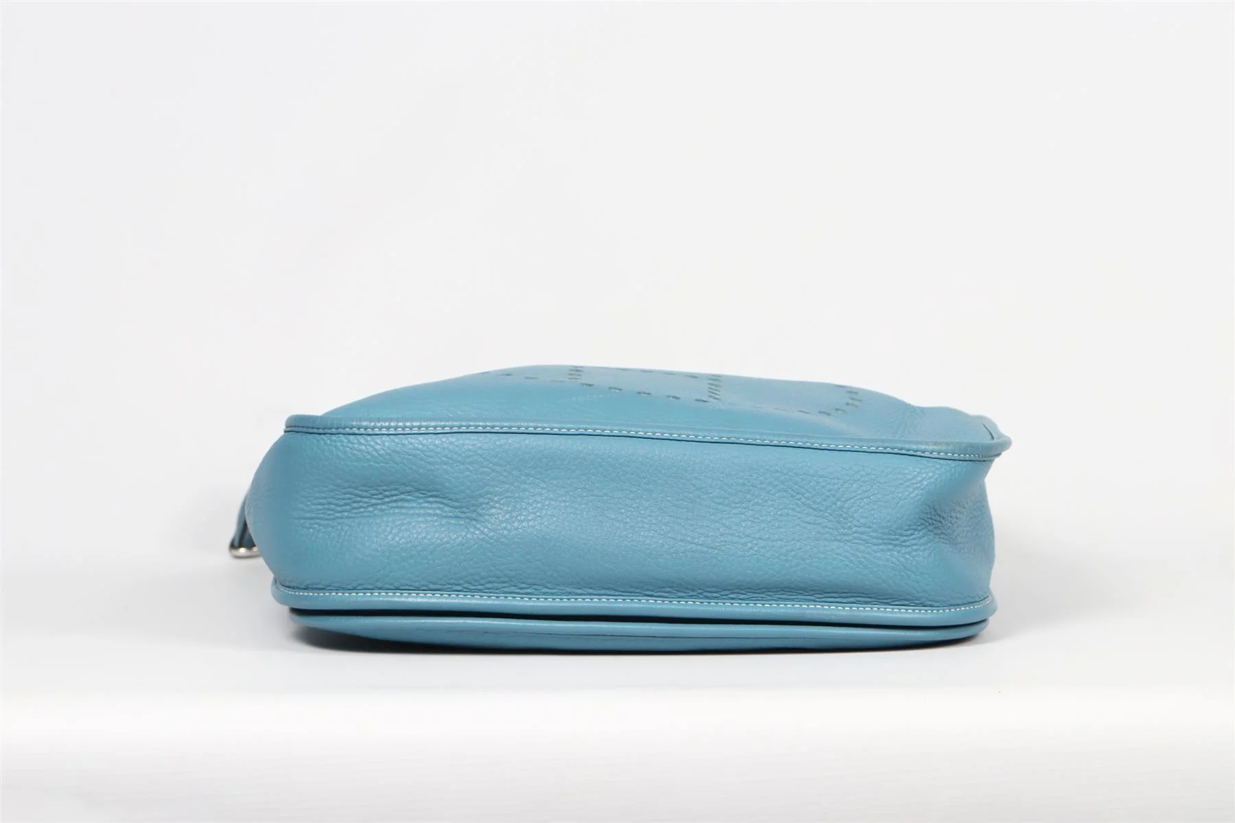 HERMÈS BLUE 2011 EVELYNE 33CM CLEMENCE LEATHER SHOULDER BAG - Image 7