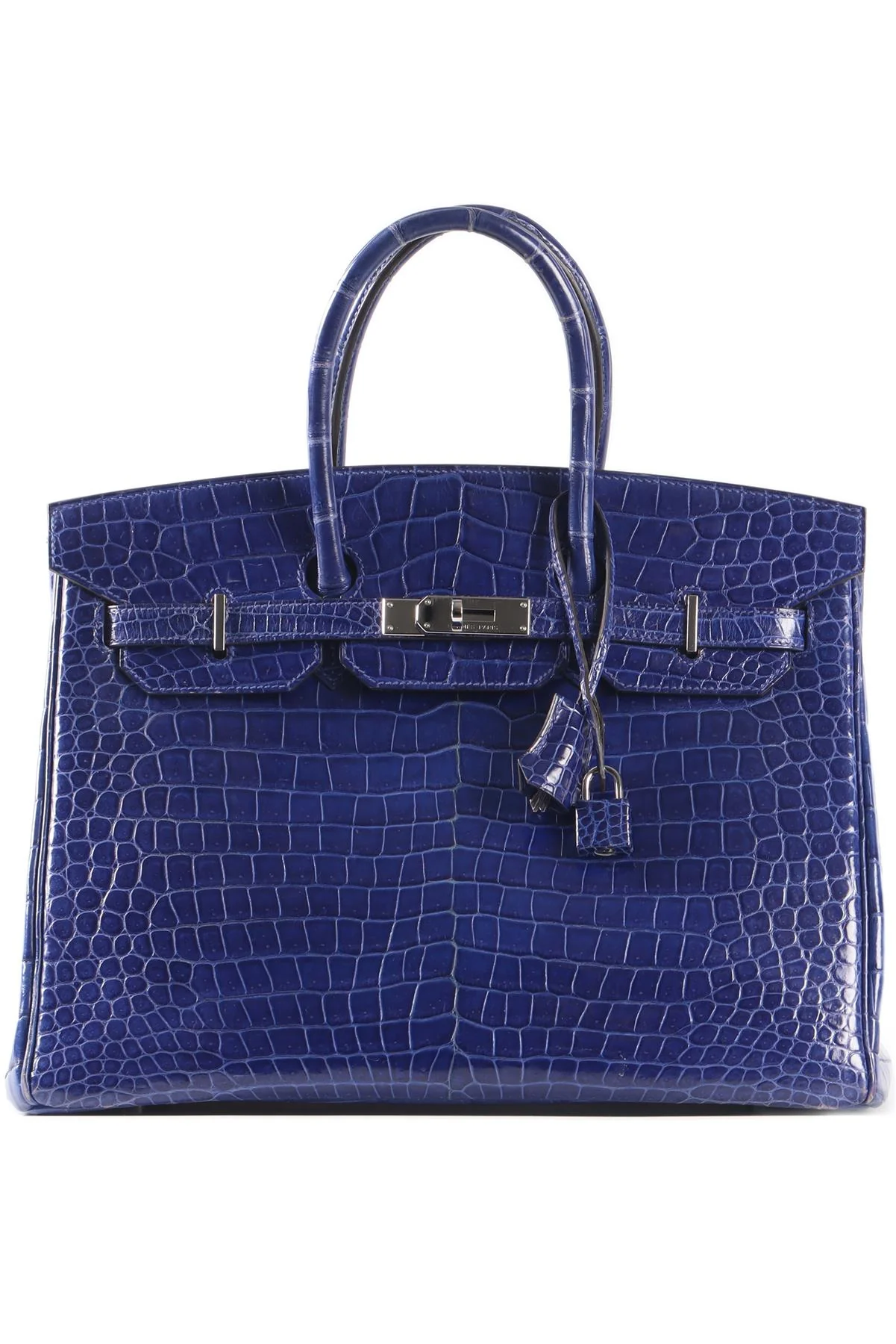 HERMÈS BLUE 2012 BIRKIN 35CM POROSUS CROCODILE LEATHER BAG IN ROYAL BLUE - Image 13