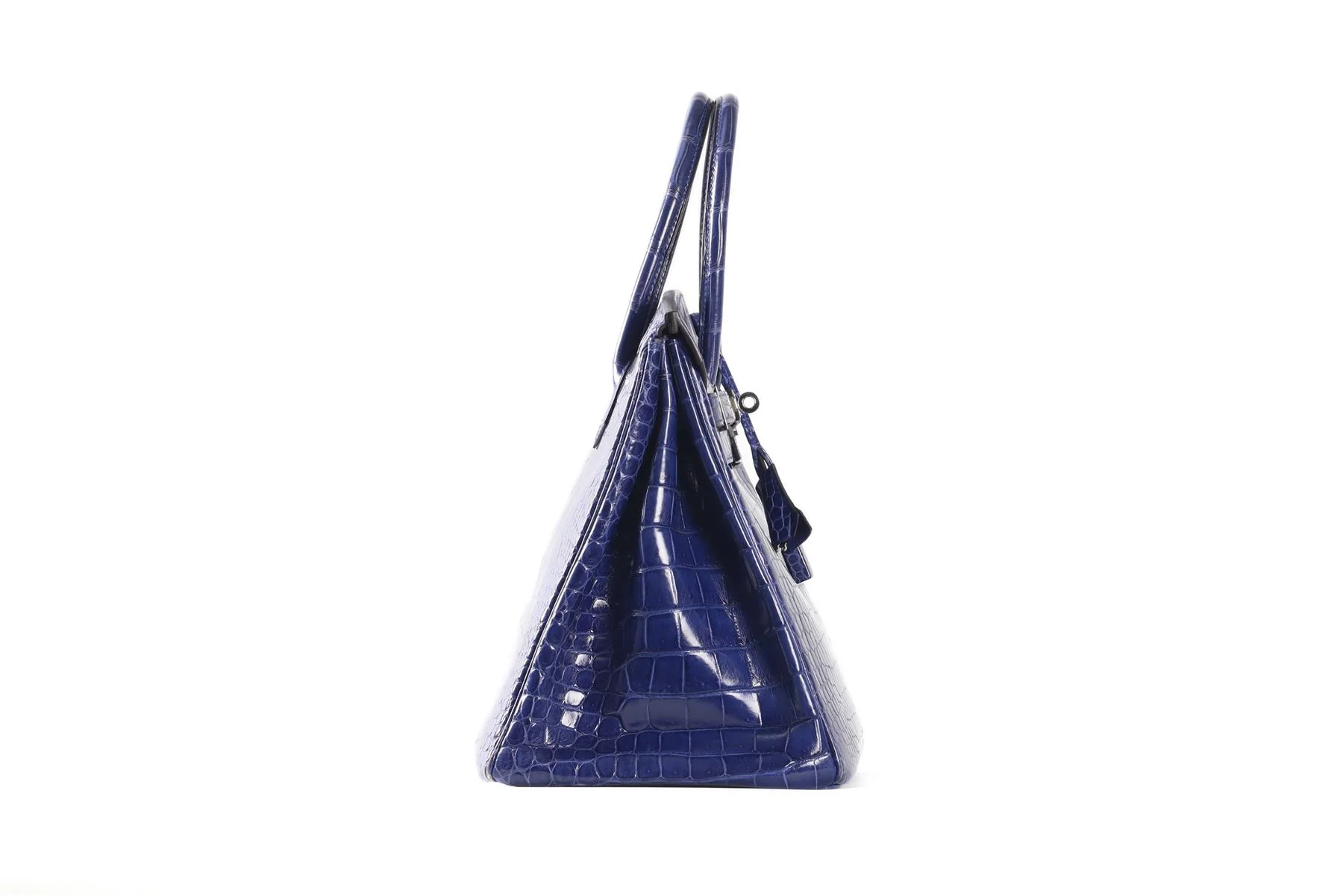 HERMÈS BLUE 2012 BIRKIN 35CM POROSUS CROCODILE LEATHER BAG IN ROYAL BLUE - Image 4