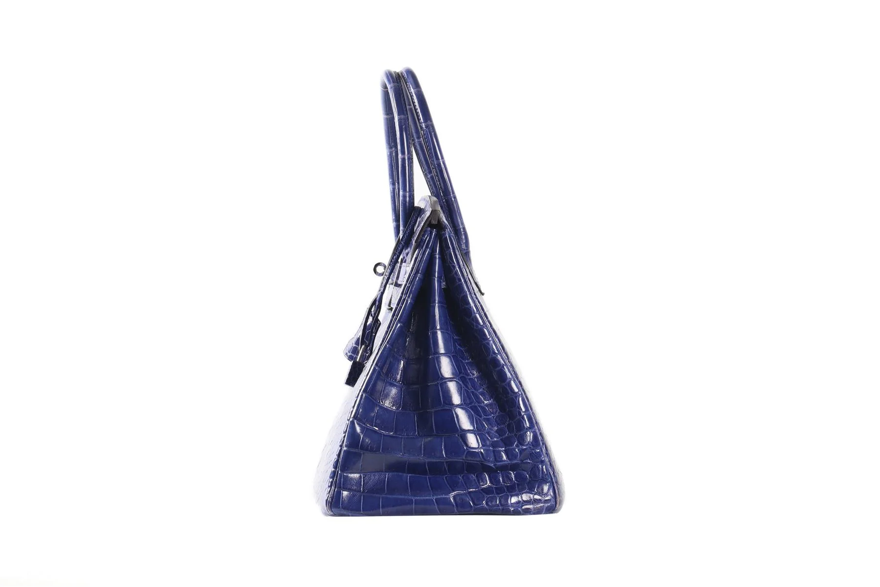 HERMÈS BLUE 2012 BIRKIN 35CM POROSUS CROCODILE LEATHER BAG IN ROYAL BLUE - Image 5