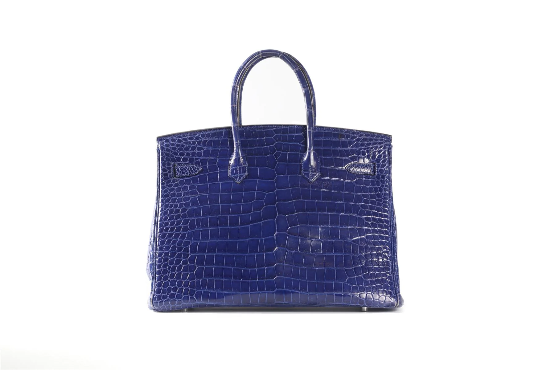 HERMÈS BLUE 2012 BIRKIN 35CM POROSUS CROCODILE LEATHER BAG IN ROYAL BLUE - Image 6