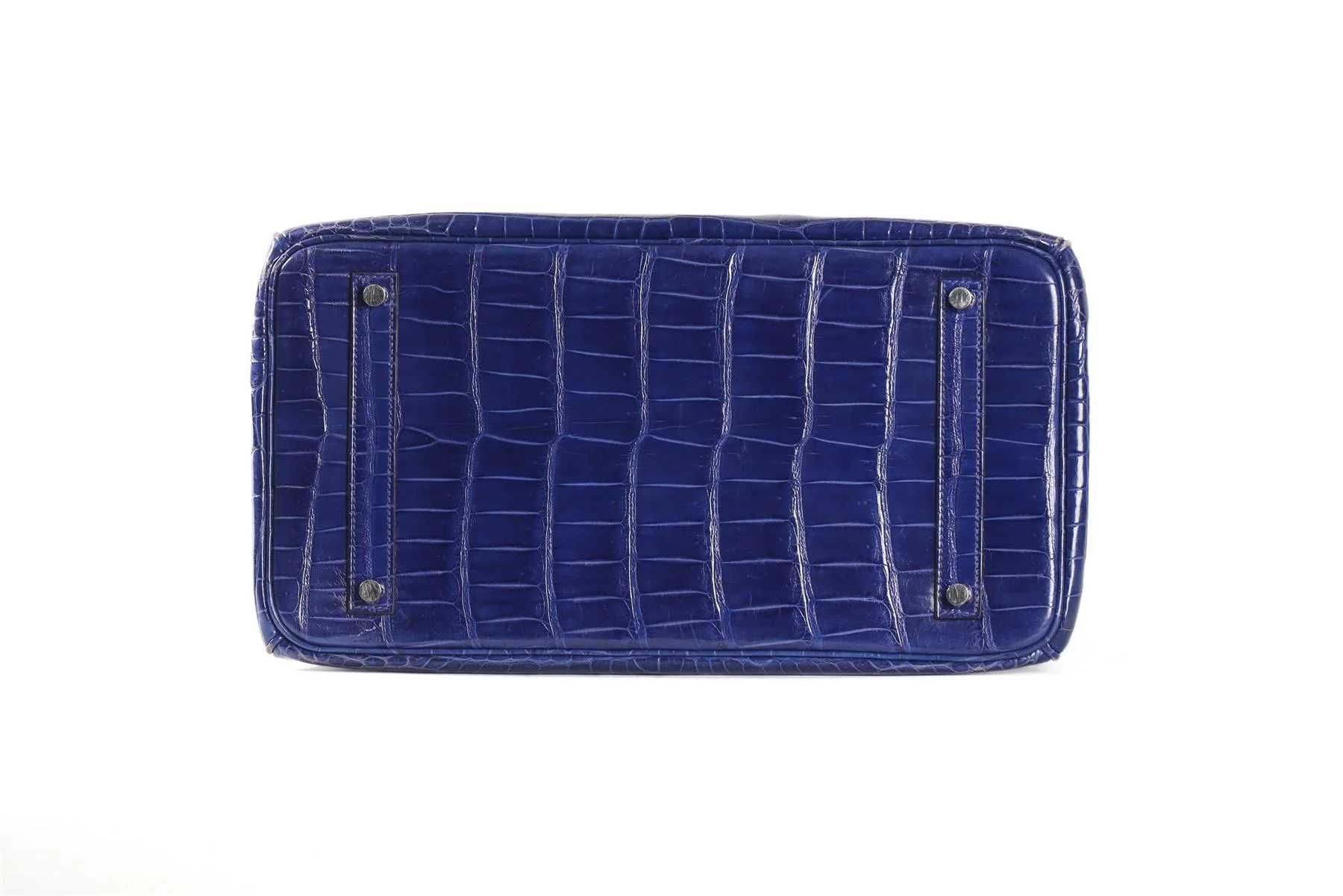 HERMÈS BLUE 2012 BIRKIN 35CM POROSUS CROCODILE LEATHER BAG IN ROYAL BLUE - Image 7
