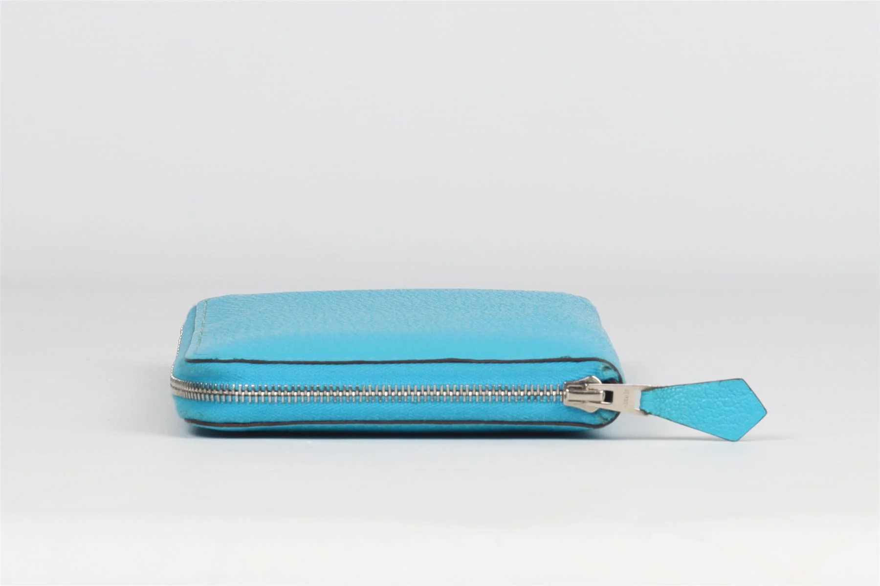 HERMÈS BLUE 2015 AZAP CLASSIC EVERGRAIN LEATHER WALLET - Image 4