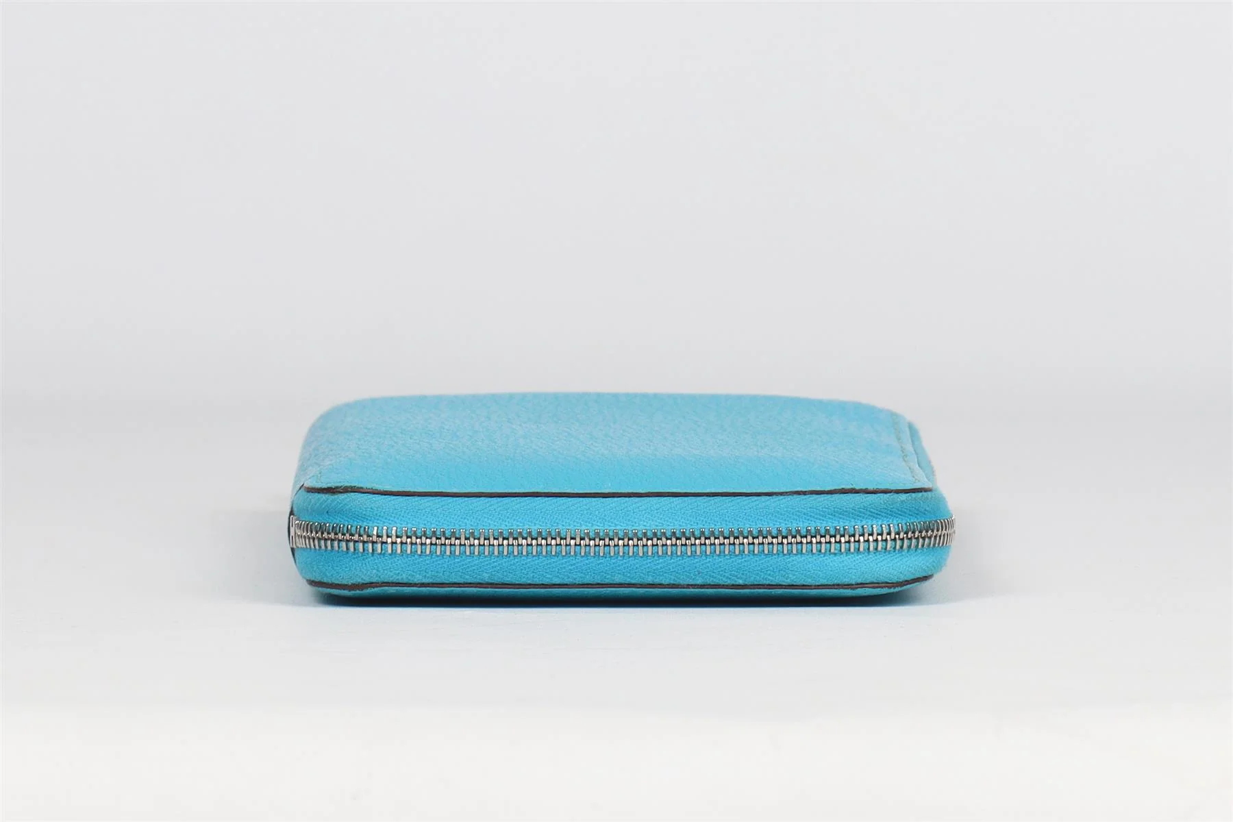HERMÈS BLUE 2015 AZAP CLASSIC EVERGRAIN LEATHER WALLET - Image 5