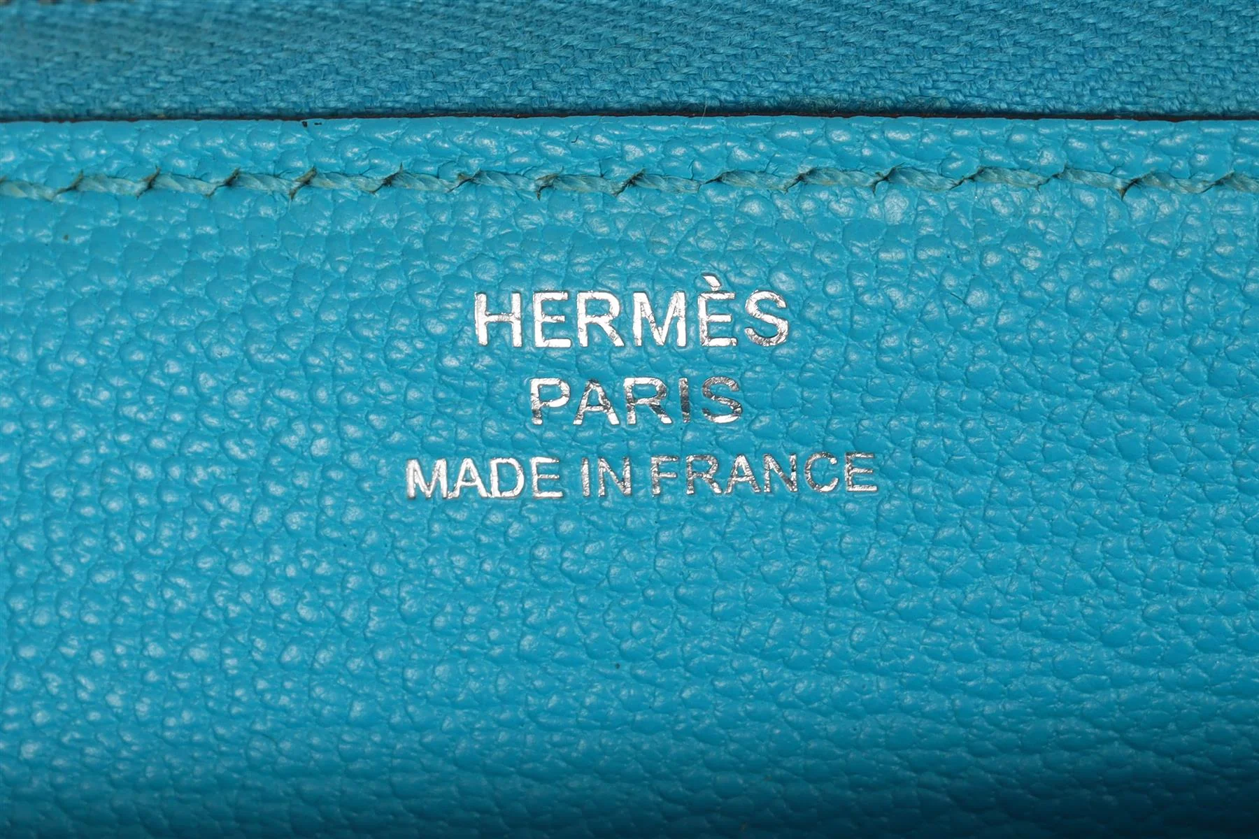 HERMÈS BLUE 2015 AZAP CLASSIC EVERGRAIN LEATHER WALLET - Image 9