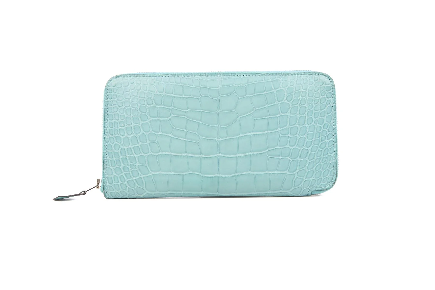 HERMÈS BLUE 2015 AZAP CLASSIC MATTE ALLIGATOR MISSISSIPPIENSIS WALLET - Image 2