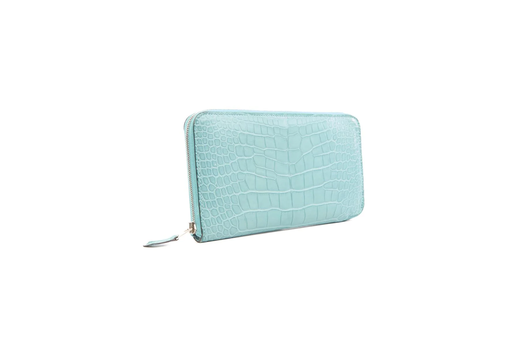 HERMÈS BLUE 2015 AZAP CLASSIC MATTE ALLIGATOR MISSISSIPPIENSIS WALLET - Image 3