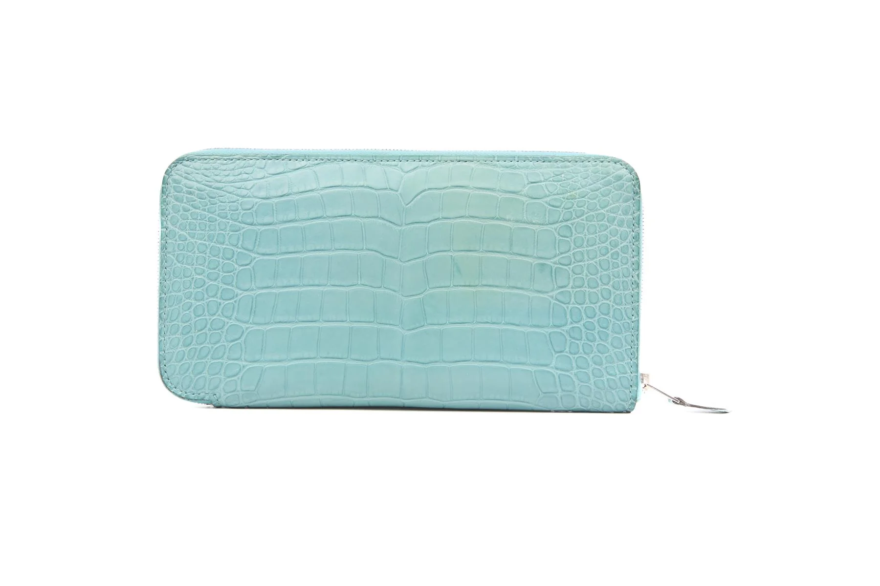 HERMÈS BLUE 2015 AZAP CLASSIC MATTE ALLIGATOR MISSISSIPPIENSIS WALLET - Image 6