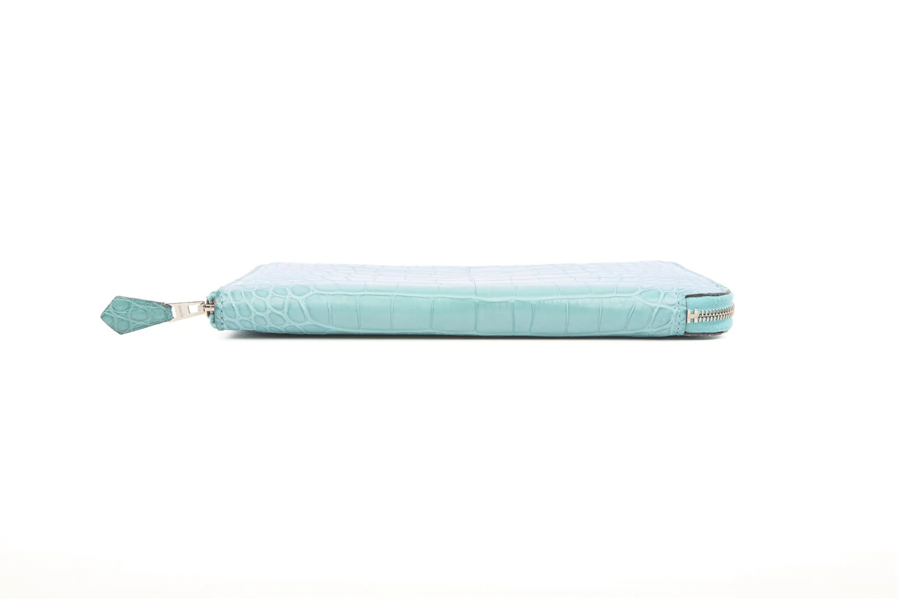 HERMÈS BLUE 2015 AZAP CLASSIC MATTE ALLIGATOR MISSISSIPPIENSIS WALLET - Image 7