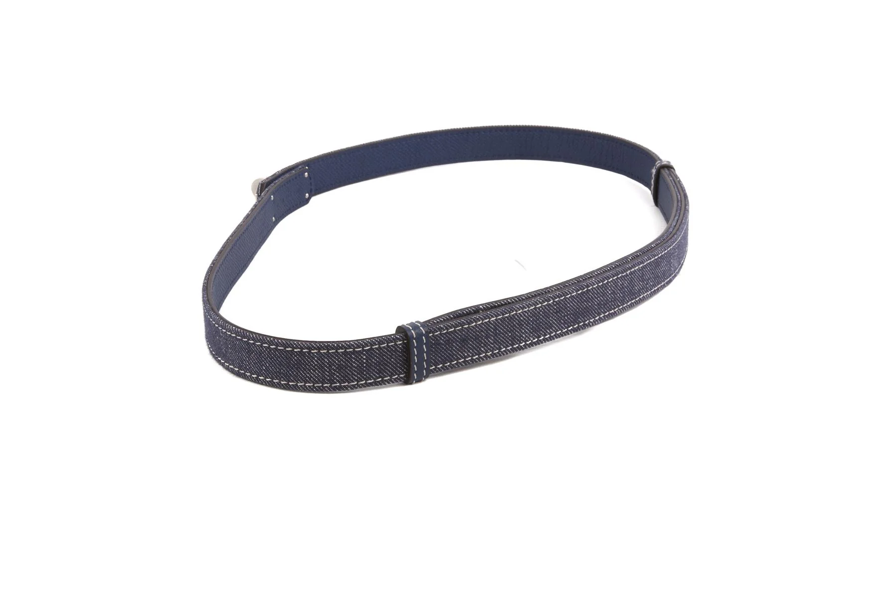HERMÈS BLUE 2024 KELLY 18 MM DENIM WAIST BELT - Image 7