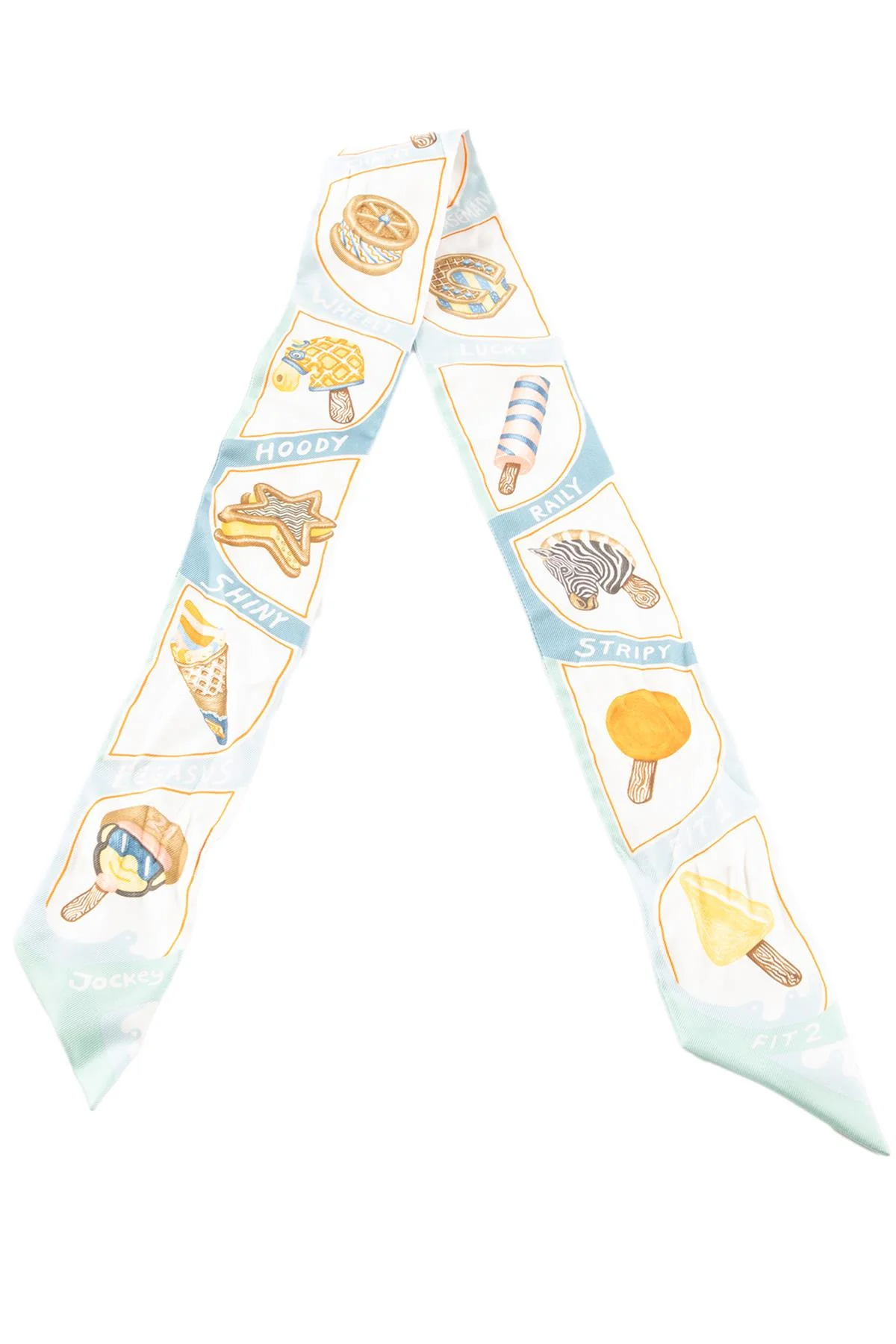 HERMÈS BLUE TWILLY 86 SILK SCARF
