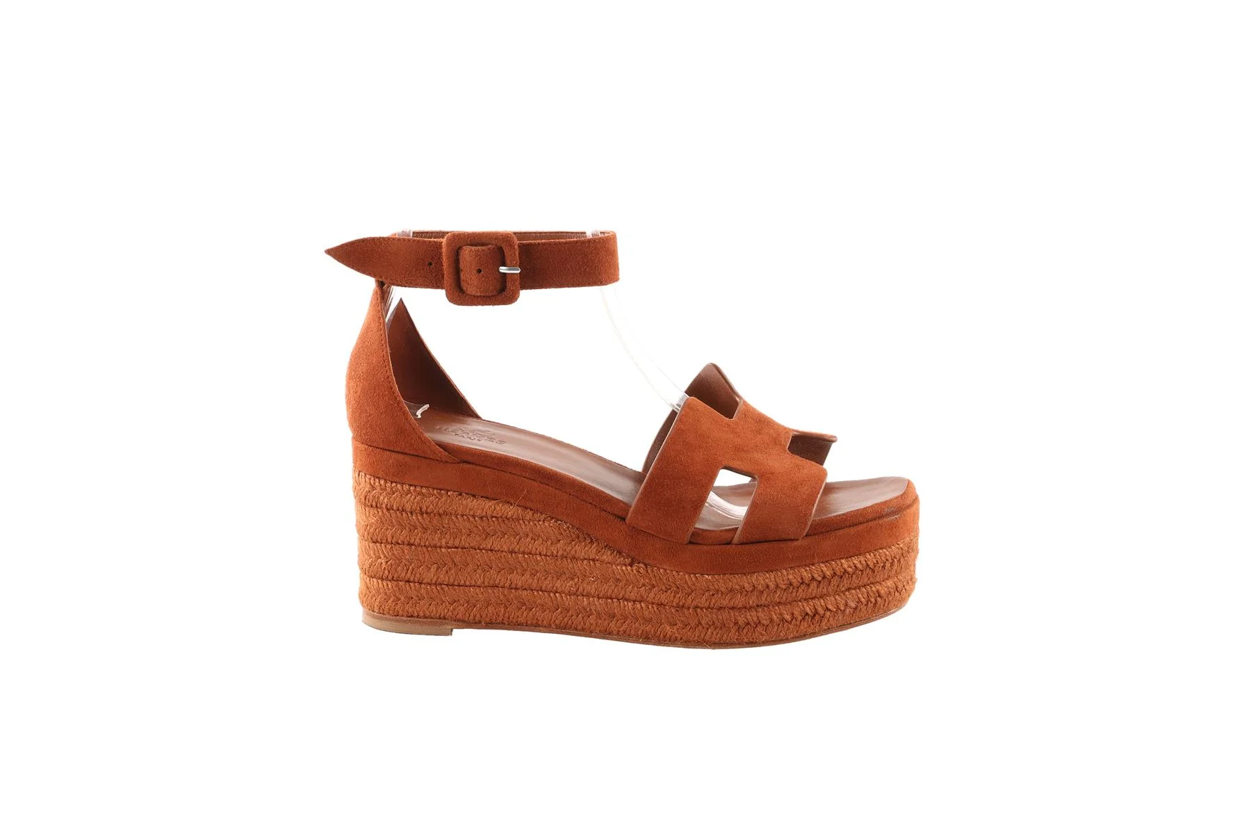 HERMÈS BROWN ELDA SUEDE ESPADRILLE WEDGES EU 36 UK 3 US 6 - Image 2