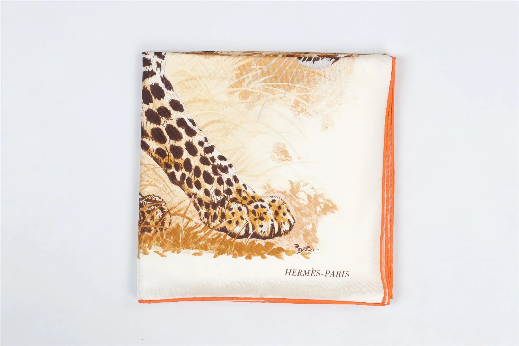 HERMÈS BROWN PANTHERA PARDUS SILK SCARF ONE SIZE - Image 6