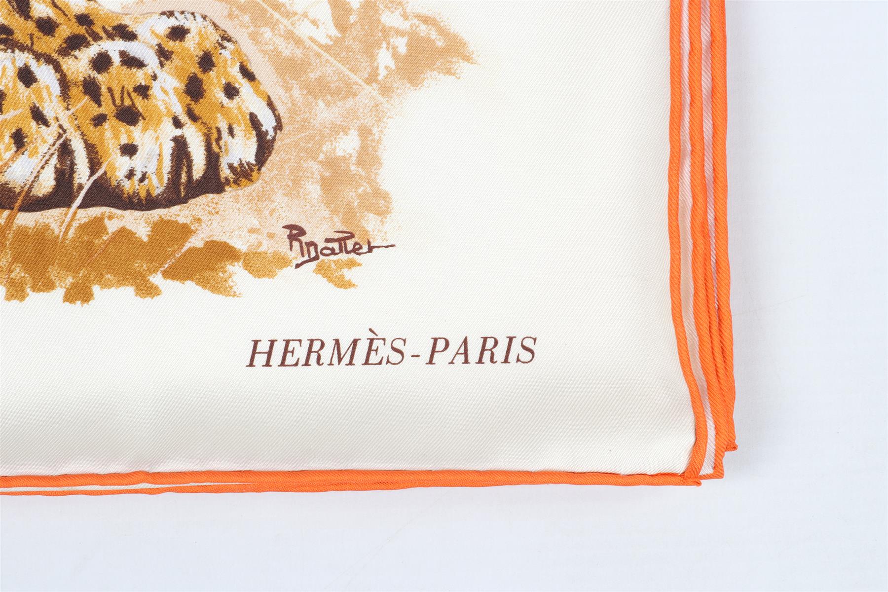 HERMÈS BROWN PANTHERA PARDUS SILK SCARF ONE SIZE - Image 7