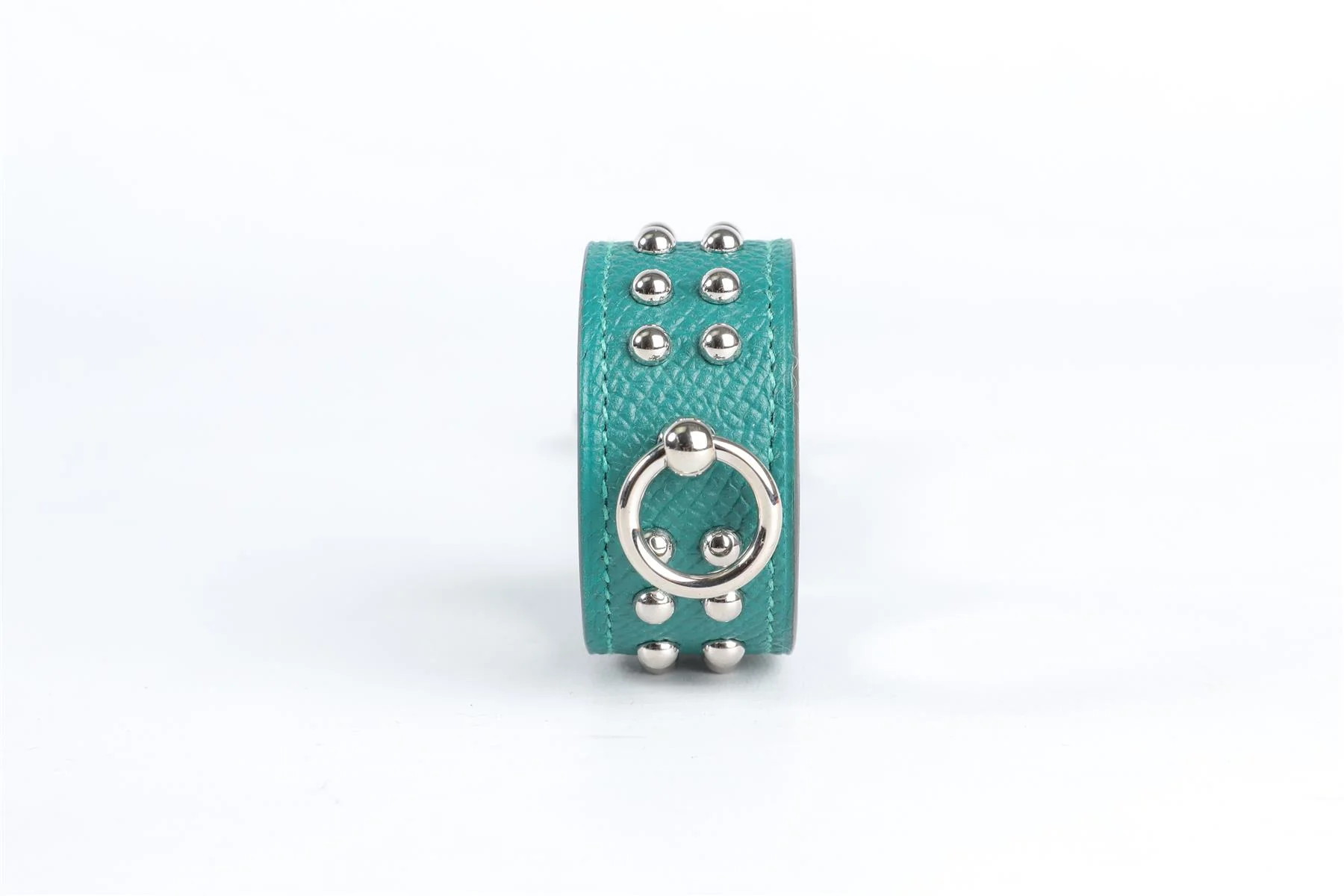 HERMÈS GREEN 2017 COLLIER DE CHIEN EPSOM LEATHER KEYCHAIN - Image 5