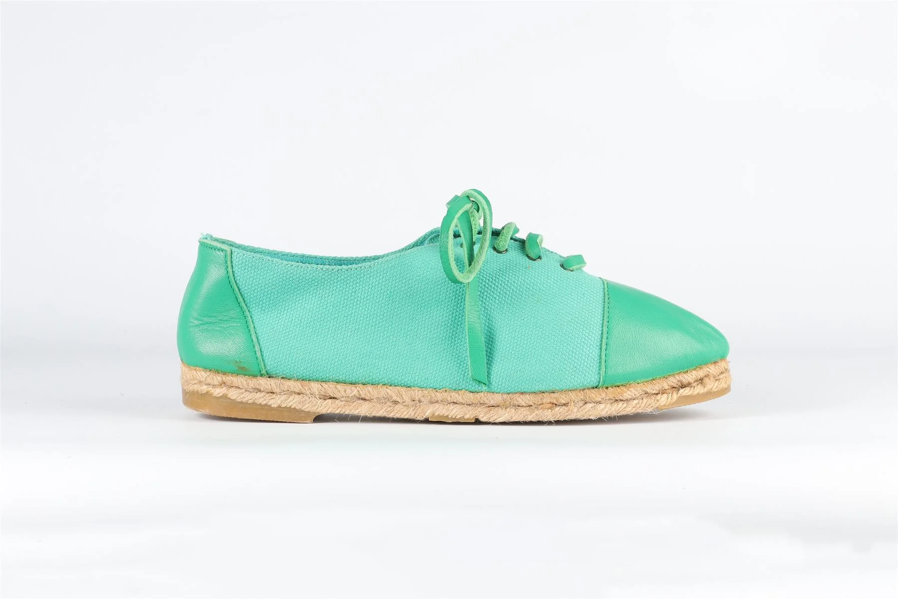 HERMÈS GREEN CANVAS ESPADRILLES EU 41, UK 8, US 11 - Image 2