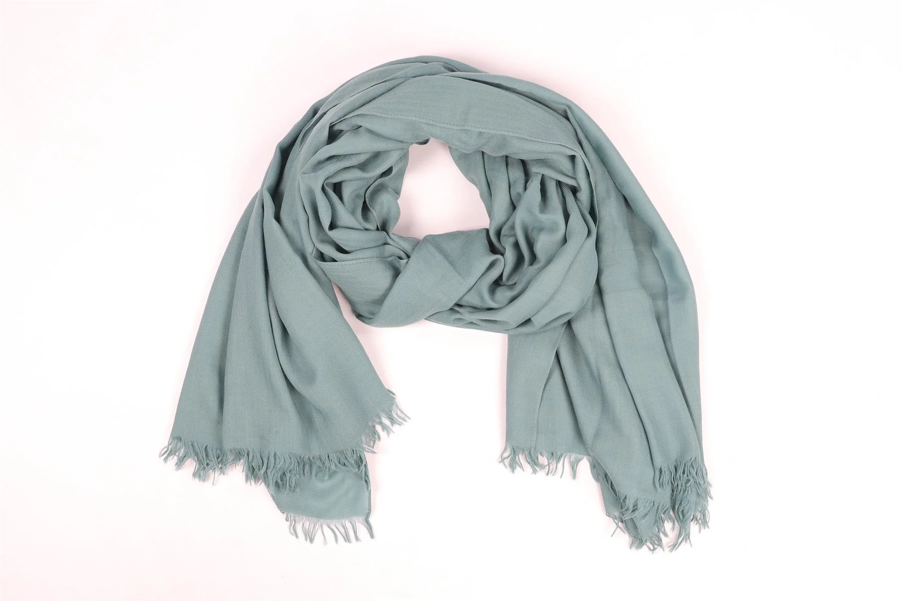 HERMÈS GREEN H CASHMERE SCARF ONE SIZE - Image 2