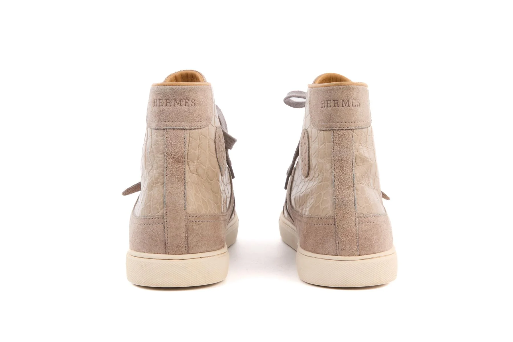 HERMÈS GREY MEN'S QUANTUM MATTE ALLIGATOR MISSISSIPPIENSIS SNEAKERS EU 42 UK 8 US 9 - Image 5