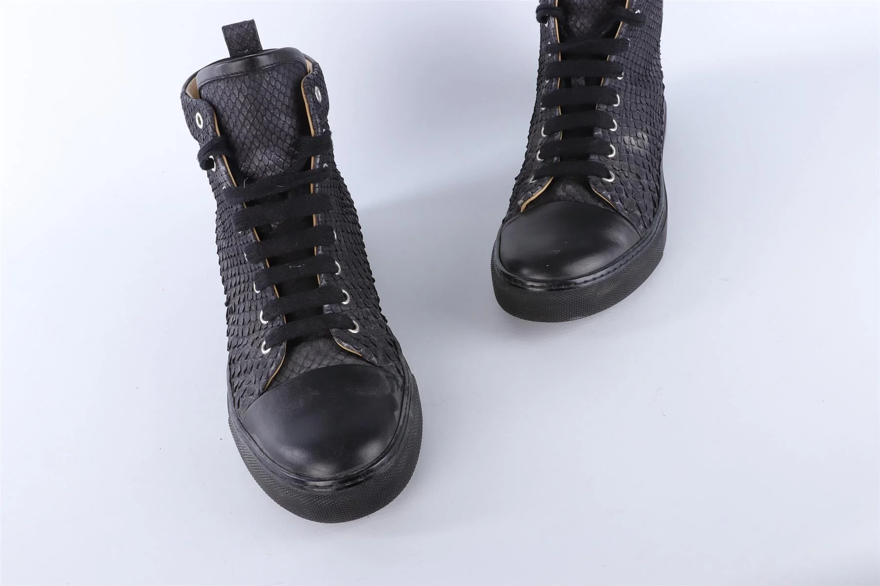 HERMÈS MEN'S BLACK LEATHER SNEAKERS EU 42 UK 8 US 9.5 - Image 4
