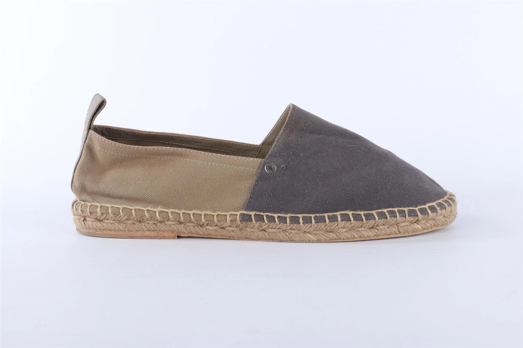 HERMÈS MEN'S GREY WOVEN LOAFERS EU 43 UK 9 US 10 - Image 2