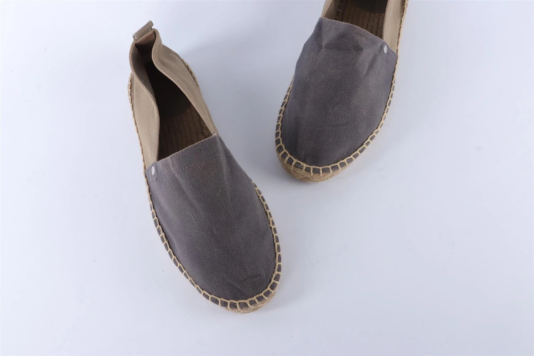 HERMÈS MEN'S GREY WOVEN LOAFERS EU 43 UK 9 US 10 - Image 4