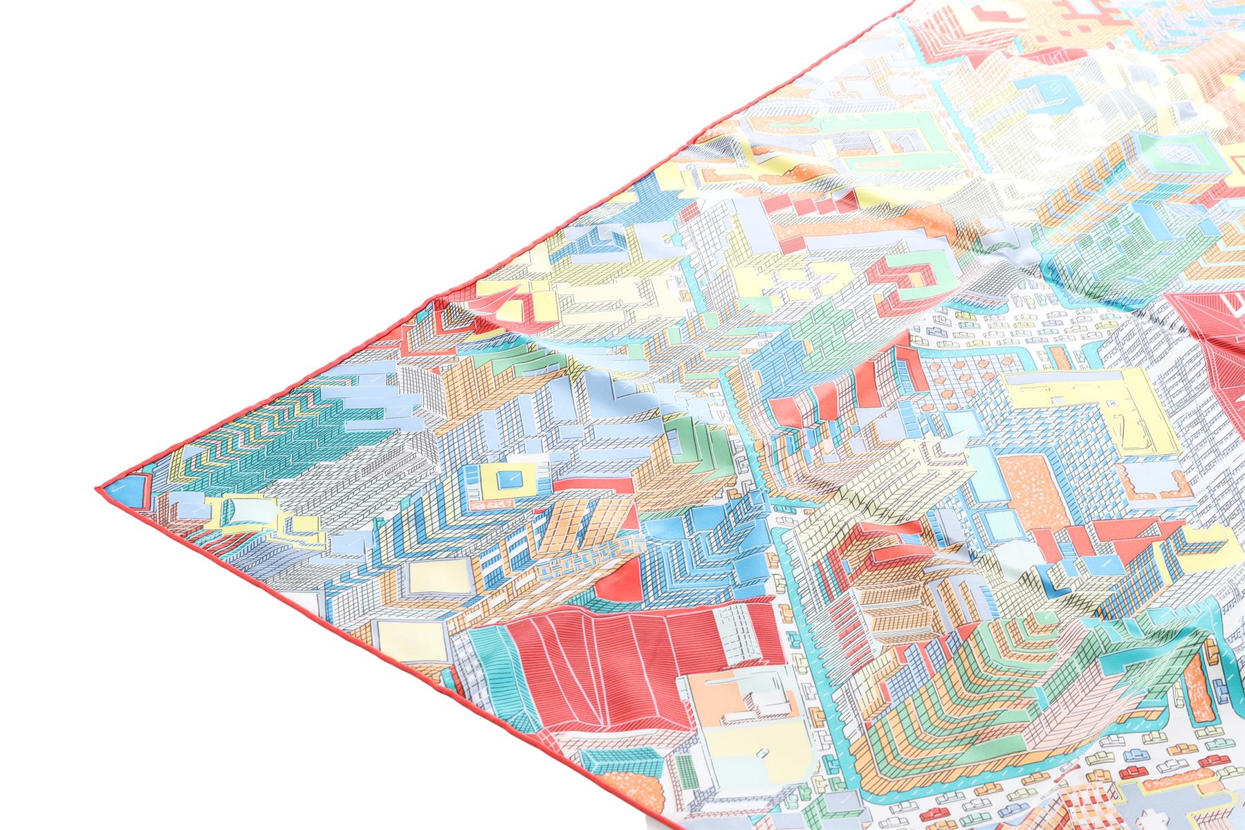 HERMÈS MULTI PANTIN CITY SILK SCARF 90CM - Image 5