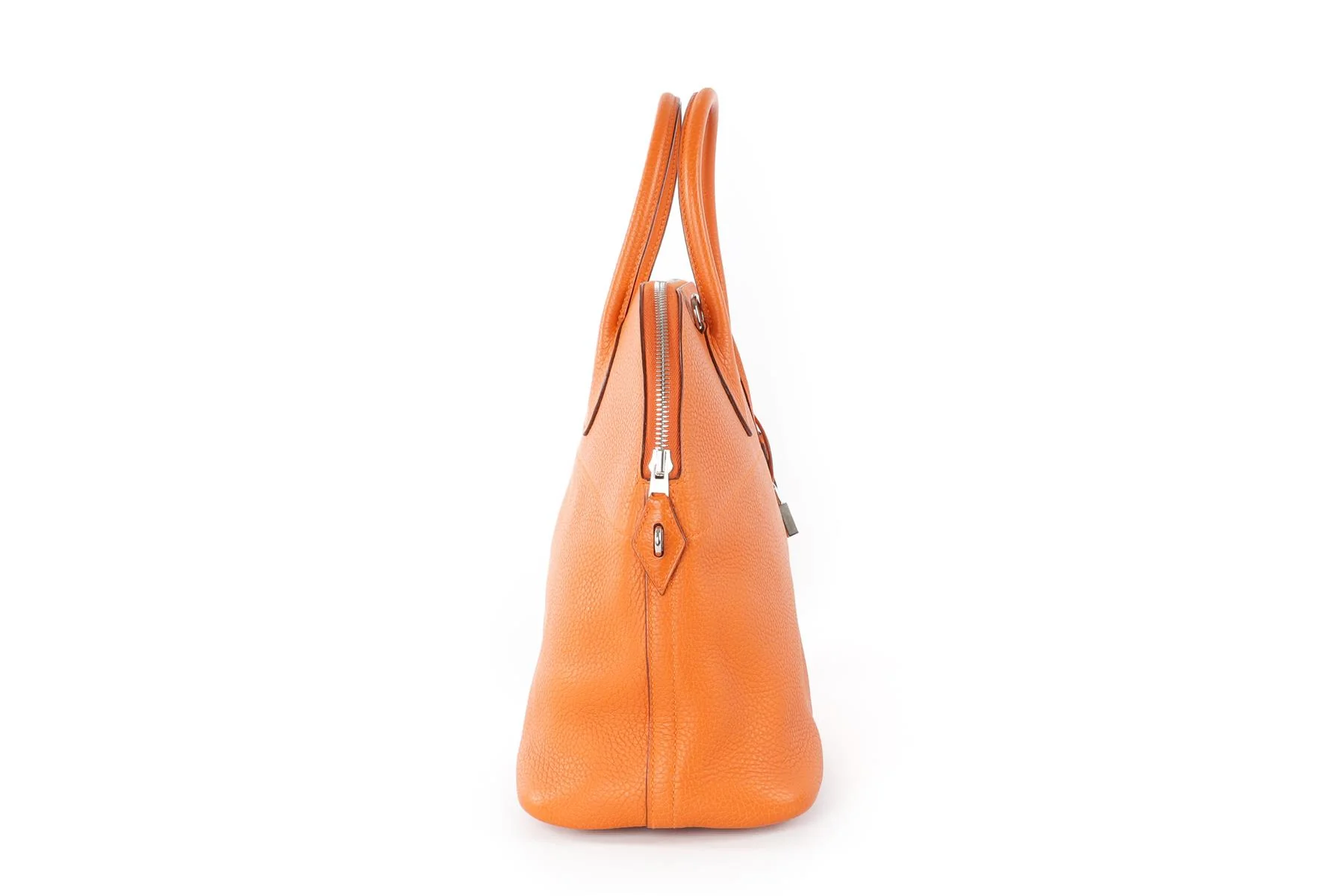 HERMÈS  ORANGE 2005 BOLIDE 35 CM CLEMENCE LEATHER TOTE BAG IN ORANGE - Image 6