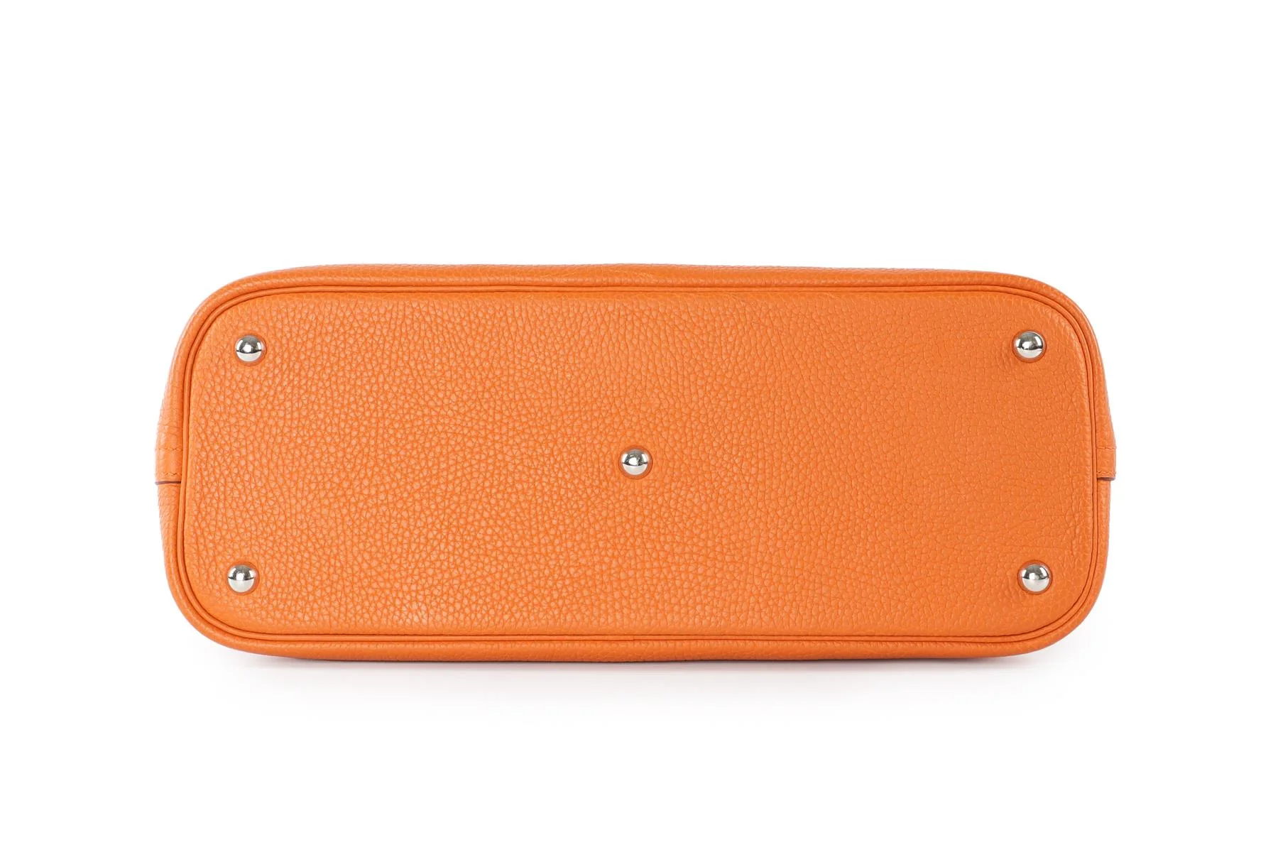 HERMÈS  ORANGE 2005 BOLIDE 35 CM CLEMENCE LEATHER TOTE BAG IN ORANGE - Image 8