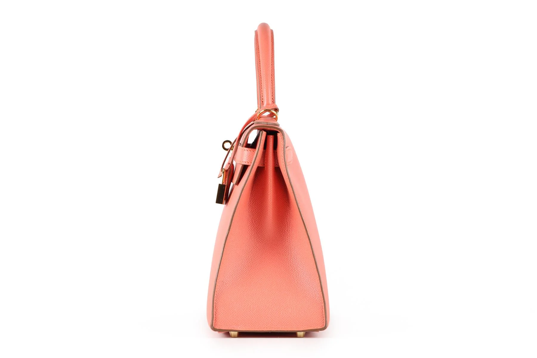 HERMÈS PINK 2014 KELLY SELLIER 28 CM EPSOM LEATHER BAG IN FLAMINGO - Image 5