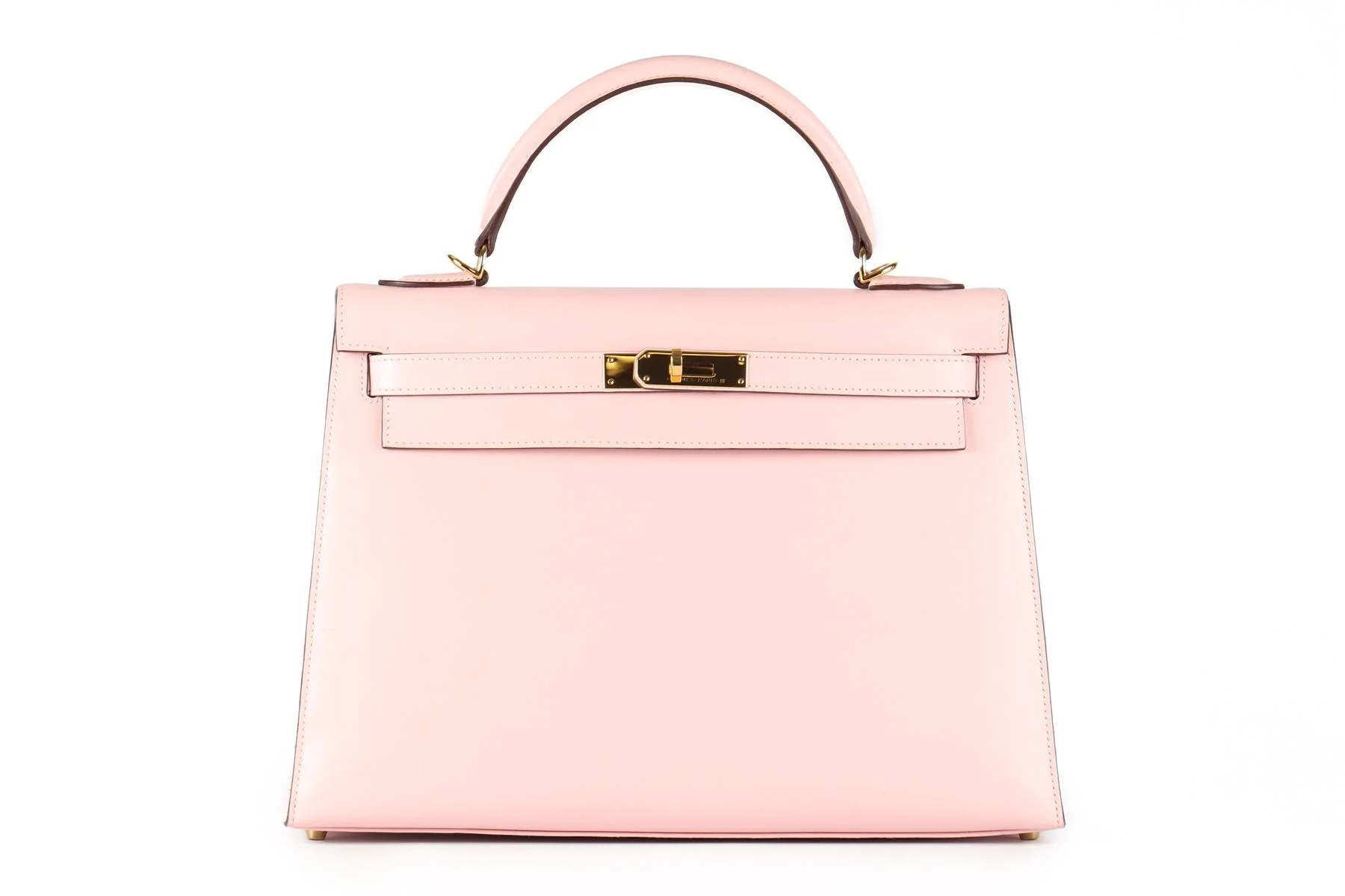 HERMÈS PINK 2017 KELLY SELLIER 32 CM TADELAKT LEATHER BAG IN ROSE SAKURA - Image 2