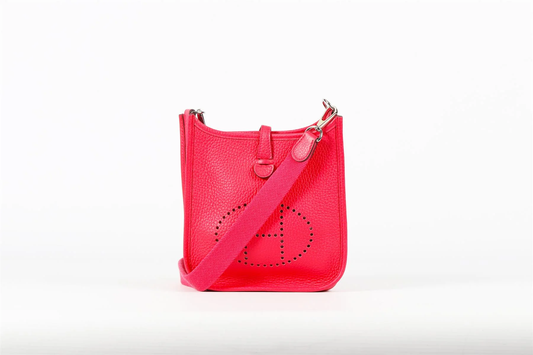 HERMÈS PINK 2018 EVELYNE 16CM CLEMENCE LEATHER SHOULDER BAG - Image 2