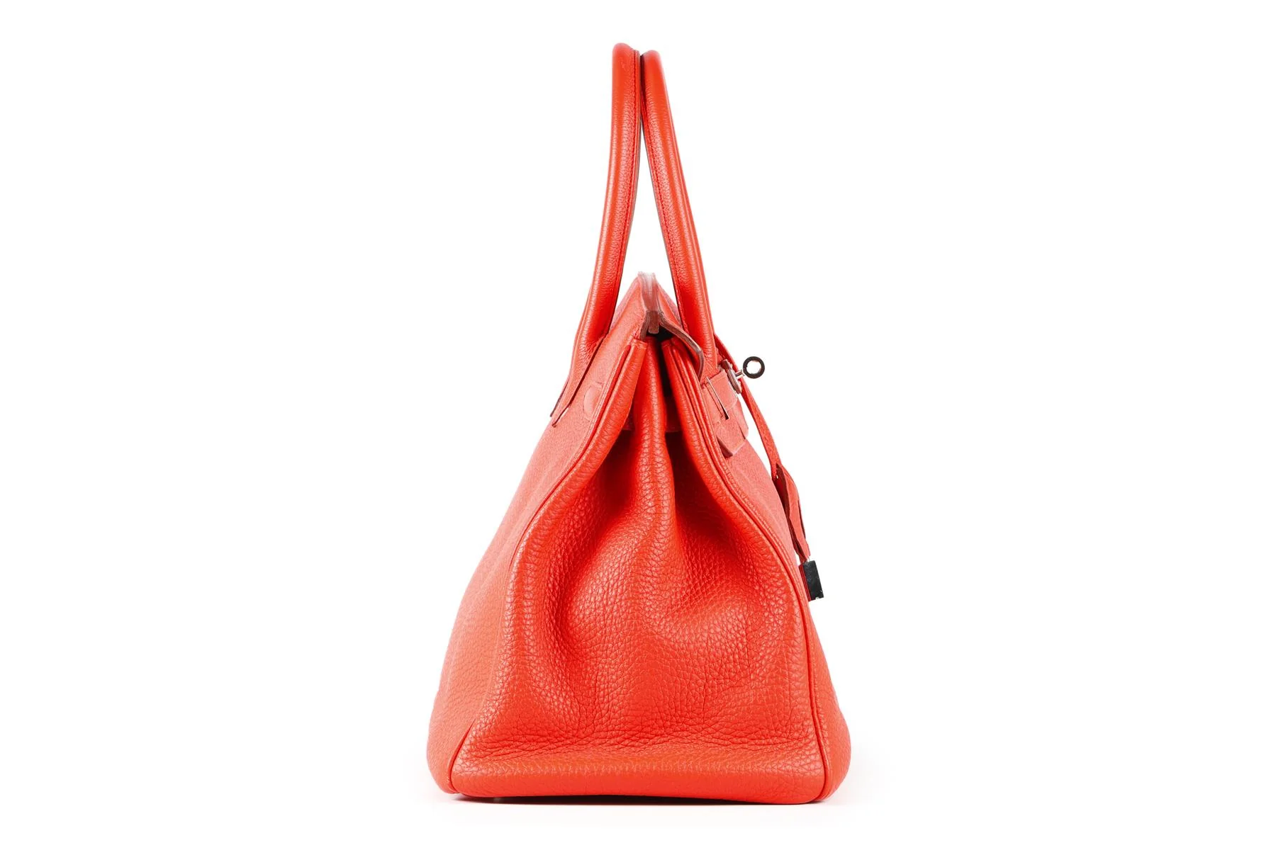 HERMÈS RED 2013 BIRKIN 35 CM TOGO LEATHER BAG IN CAPUCINE - Image 4
