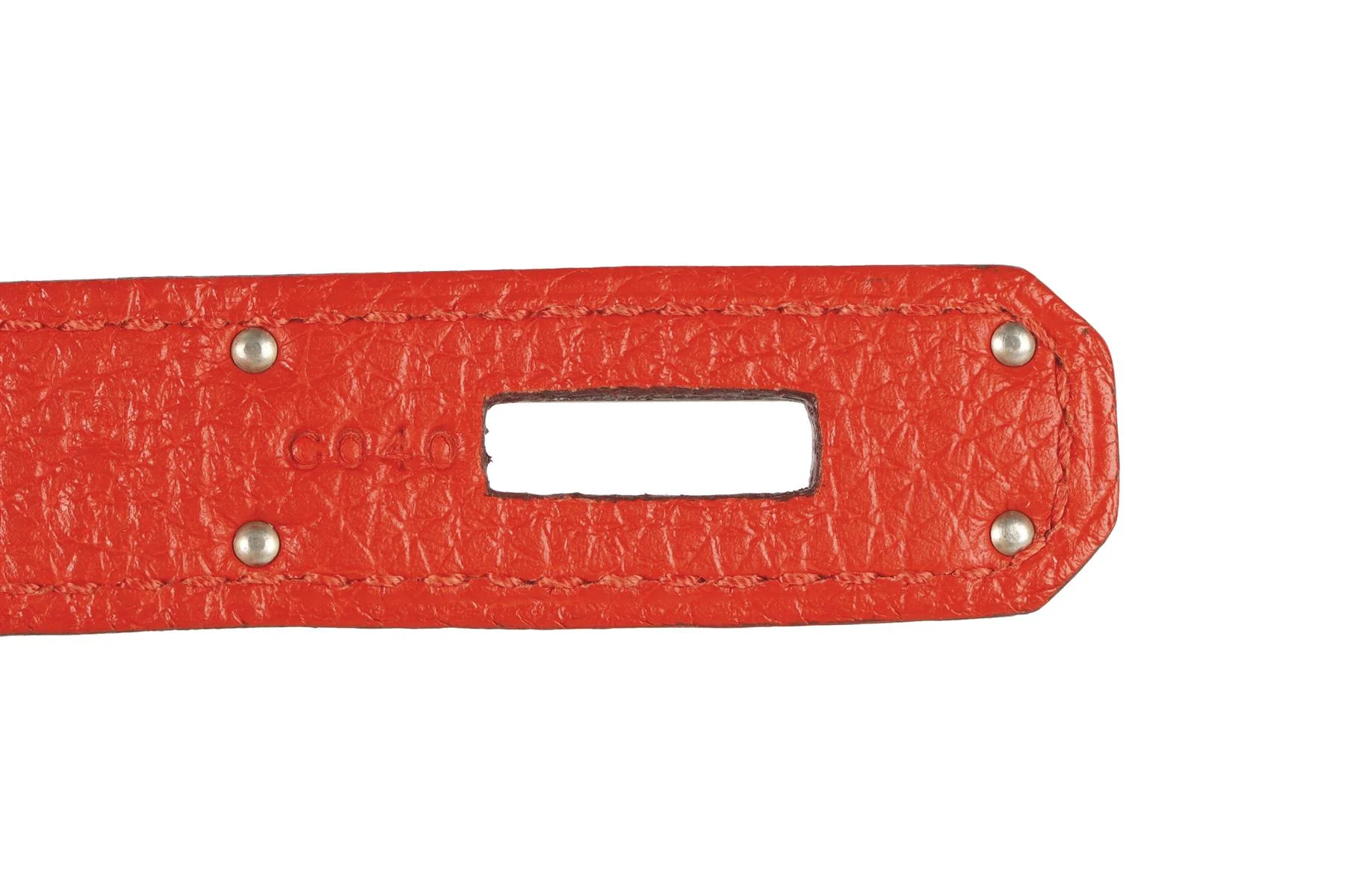 HERMÈS RED 2013 BIRKIN 35 CM TOGO LEATHER BAG IN CAPUCINE - Image 9