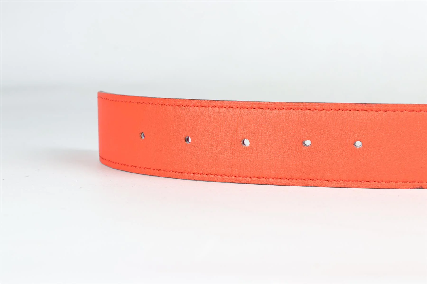 HERMÈS RED AND PURPLE 2013 H 32MM LEATHER BELT - Image 5