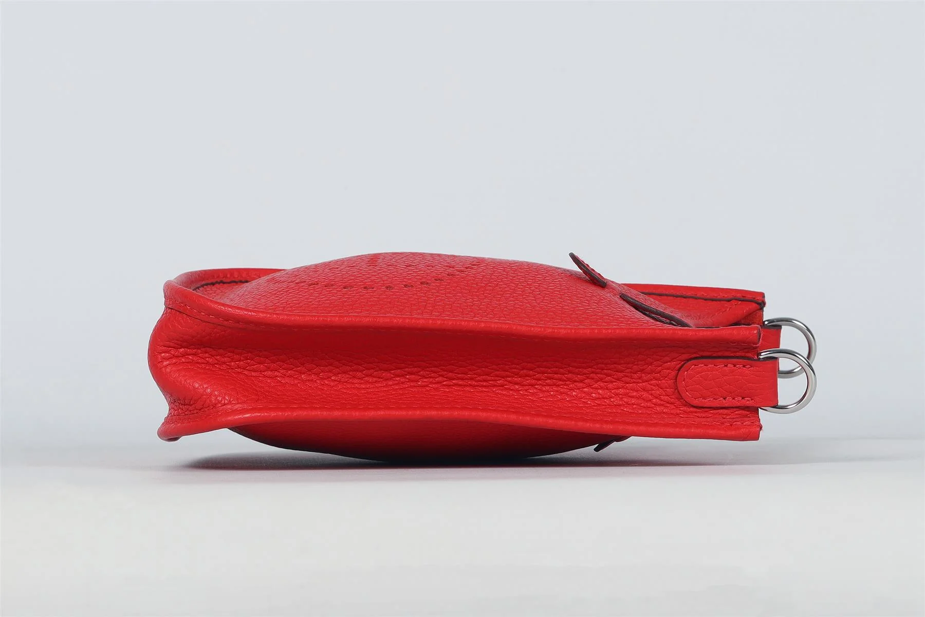 HÉRMES RED EVELYNE 17CM TOGO LEATHER SHOULDER BAG - Image 6