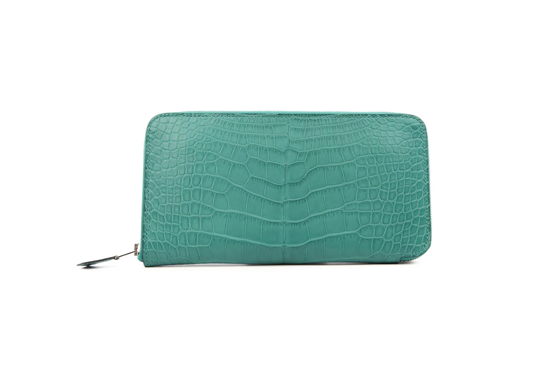 HERMÈS TURQUOISE 2017 AZAP CLASSIC MATTE ALLIGATOR MISSISSIPPIENSIS WALLET - Image 2