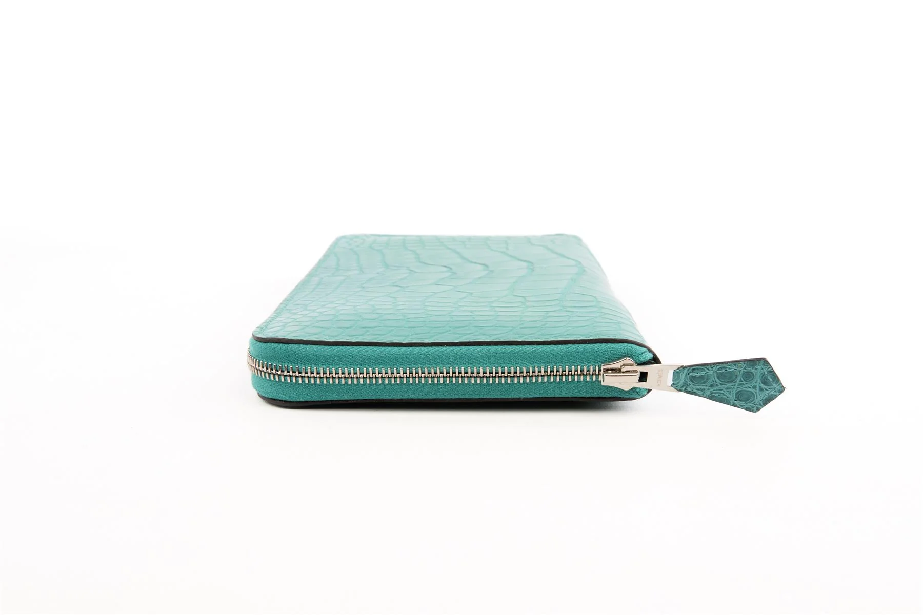 HERMÈS TURQUOISE 2017 AZAP CLASSIC MATTE ALLIGATOR MISSISSIPPIENSIS WALLET - Image 4