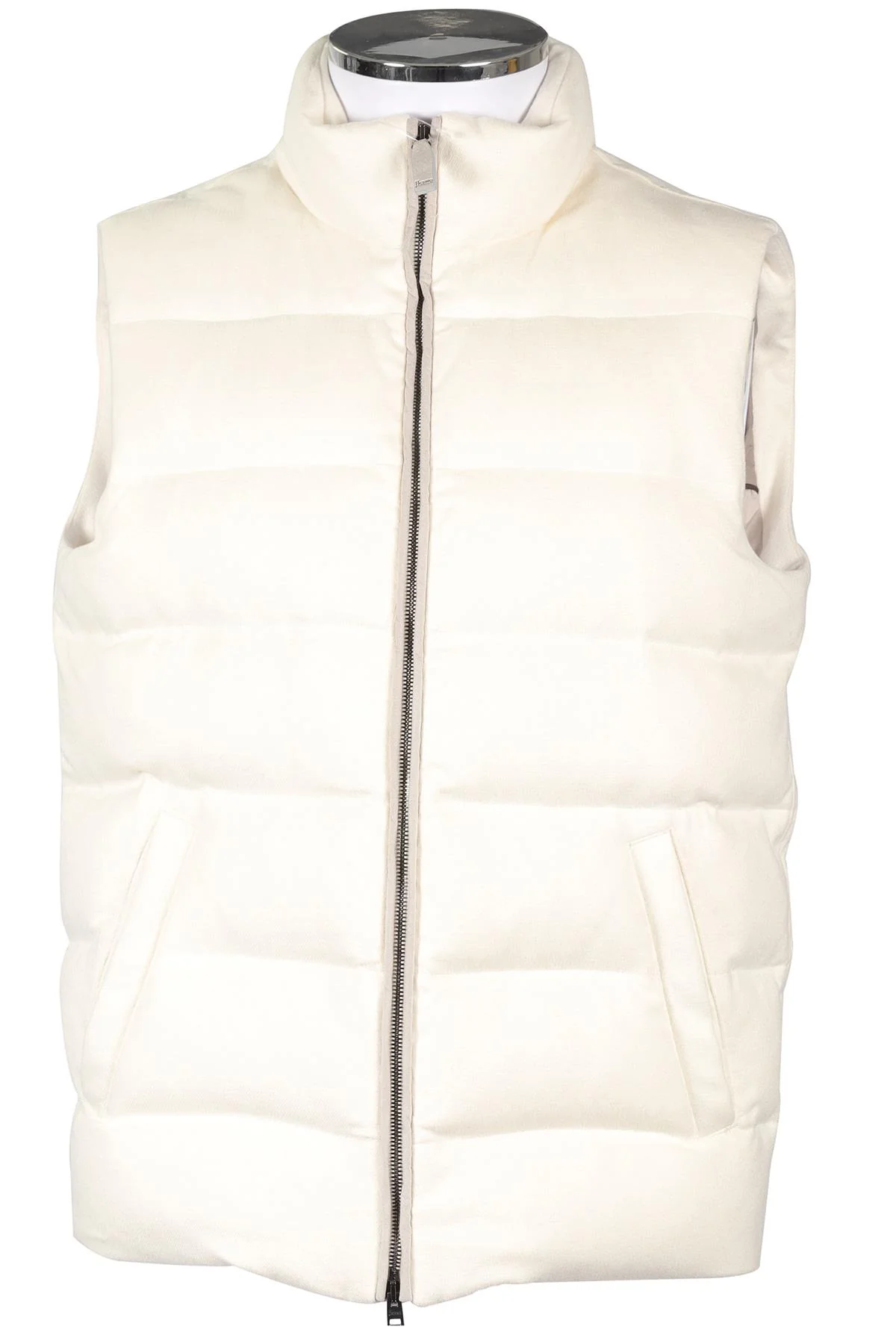 HERNO WHITE MEN'S PADDED CASHMERE GILET IT 50 UK/US CHEST 40