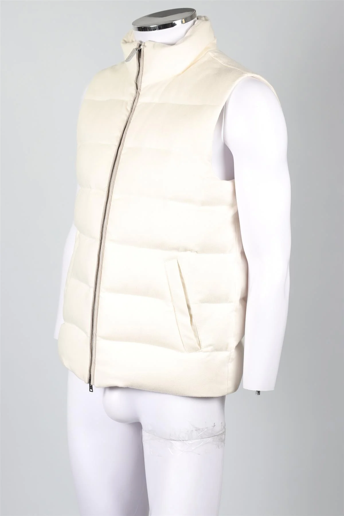 HERNO WHITE MEN'S PADDED CASHMERE GILET IT 50 UK/US CHEST 40 - Image 3
