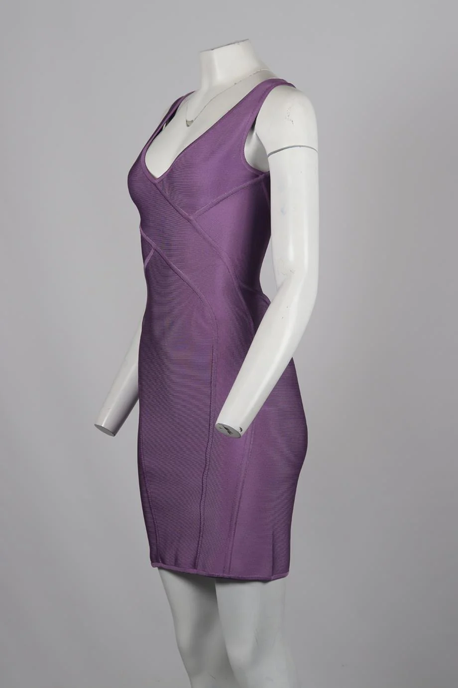 HERVÉ L. LEROUX STRETCH KNIT MINI DRESS FR 40 UK 12 - Image 3