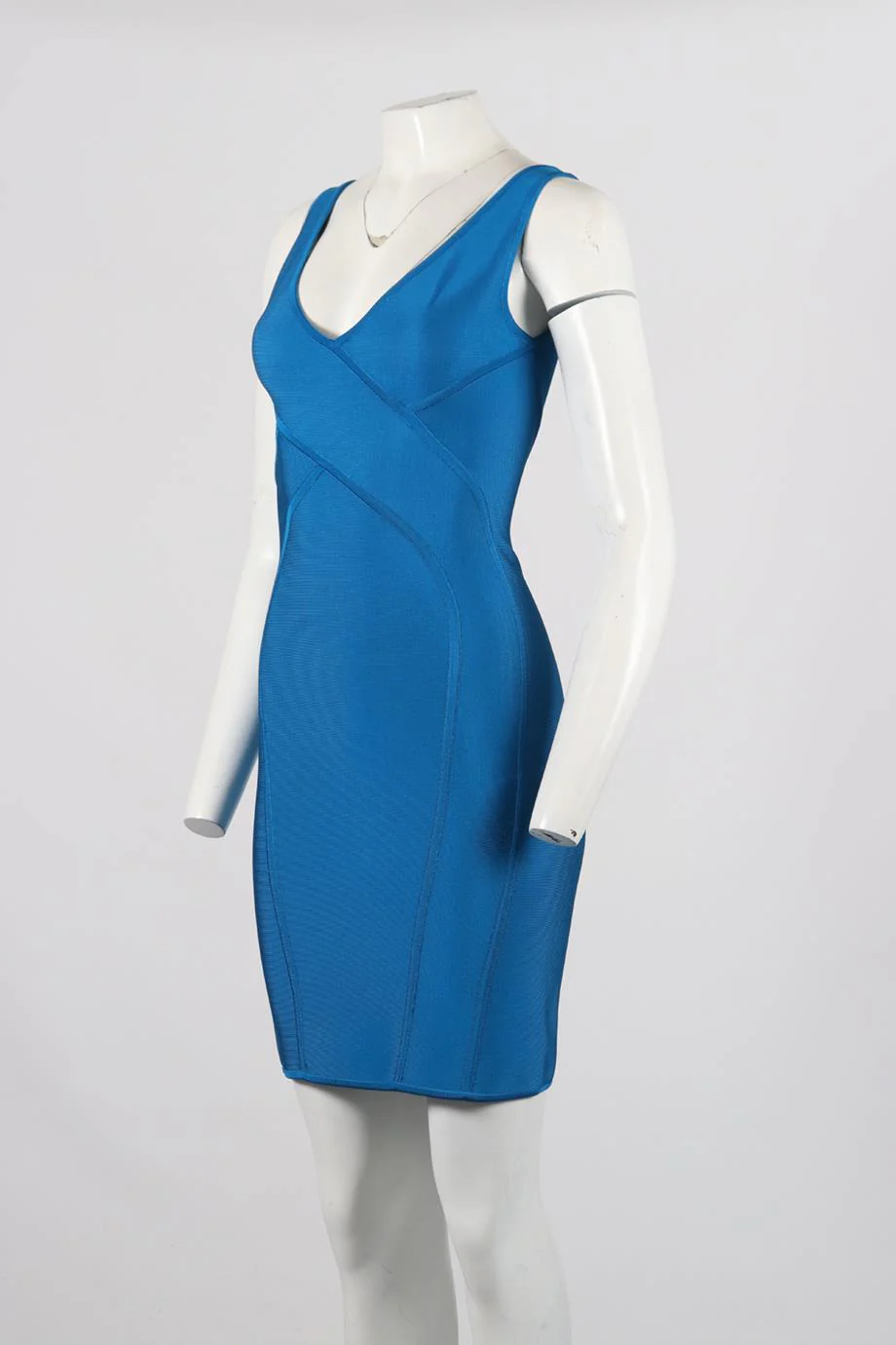 HERVE L LEROUX STRETCH KNIT MINI DRESS FR 40 UK 12 - Image 3
