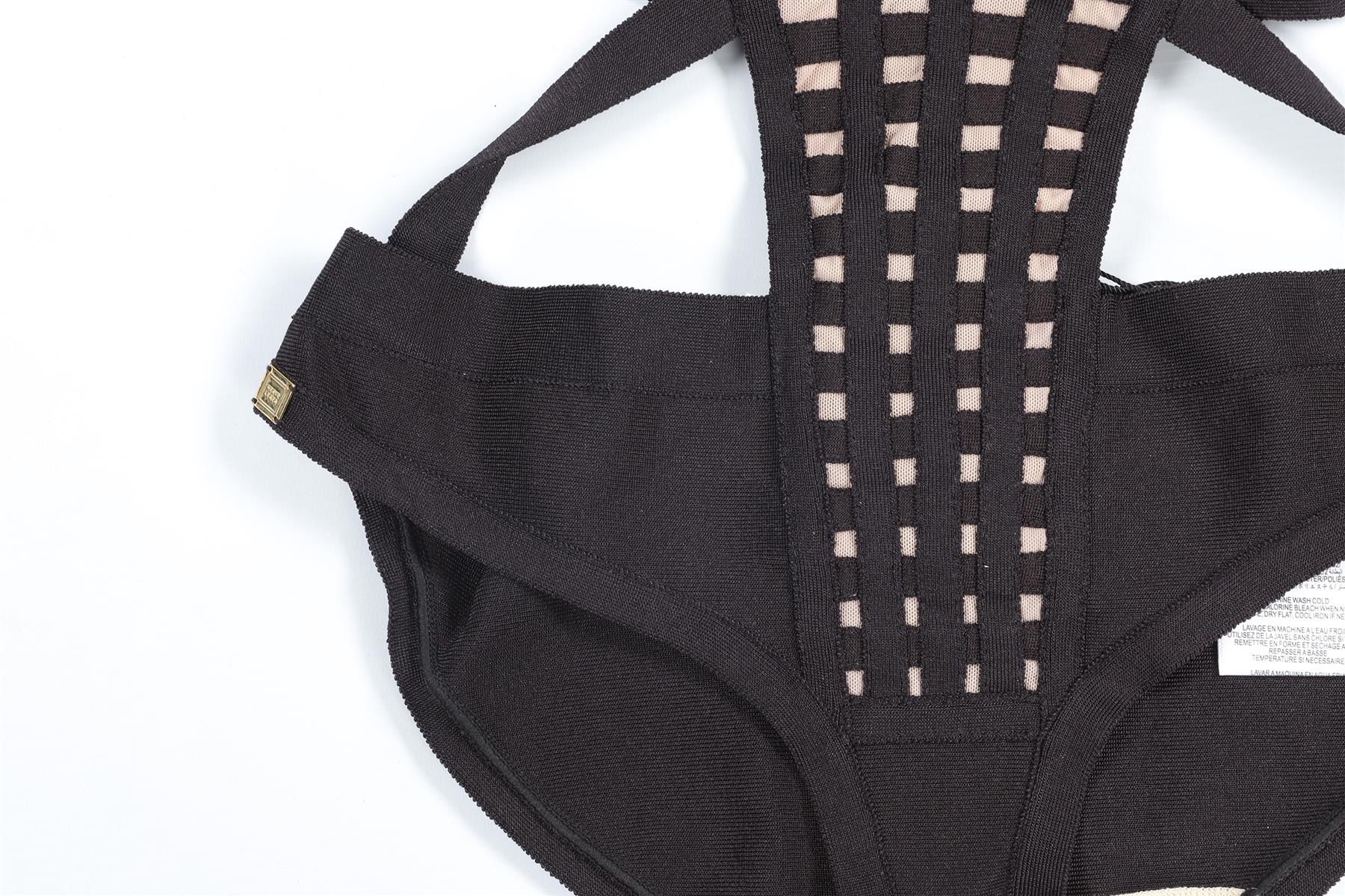 HERVE LEGER BLACK SWIMSUIT SMALL - Image 3