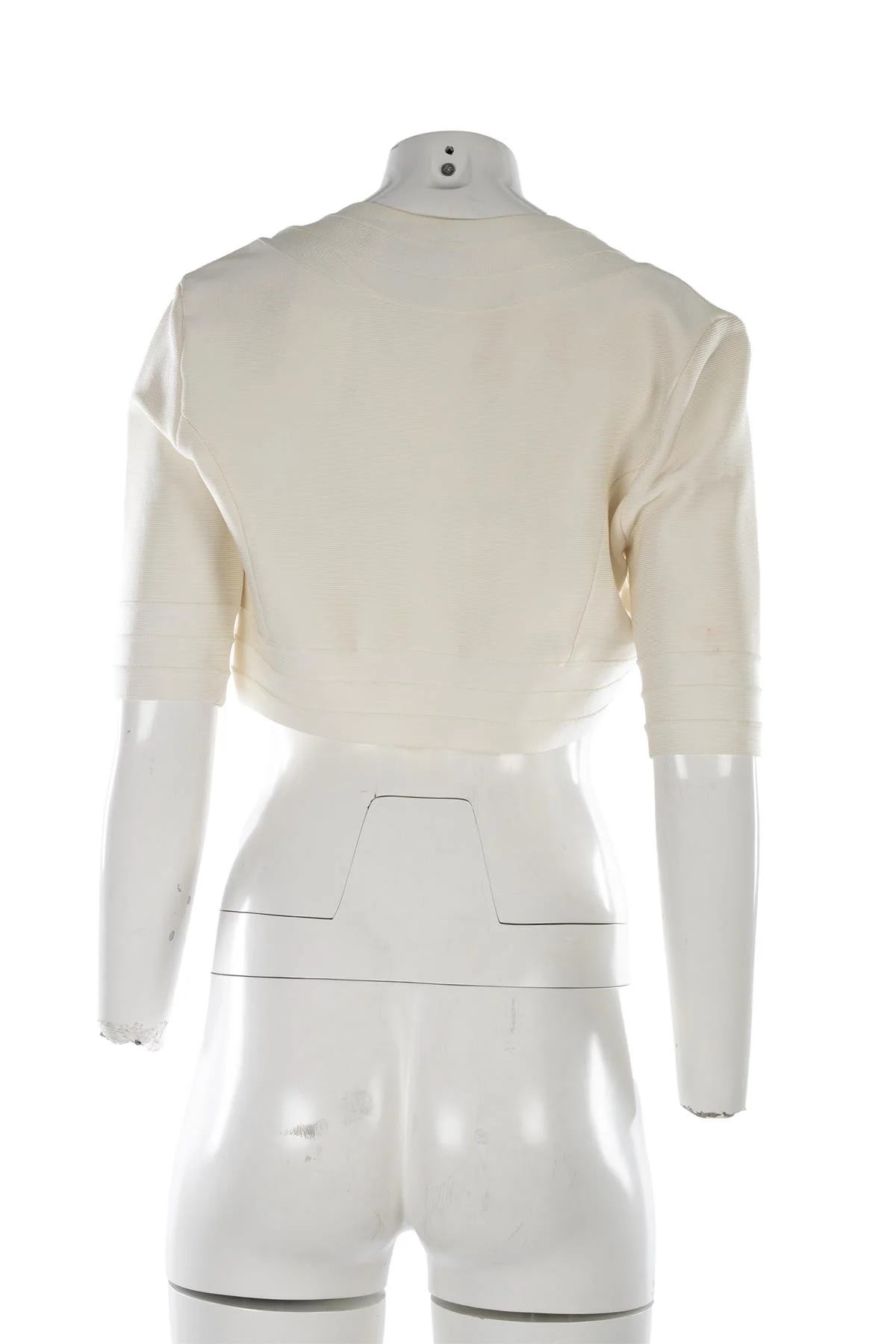 HERVE LEGER IVORY BANDAGE JACKET SMALL - Image 4