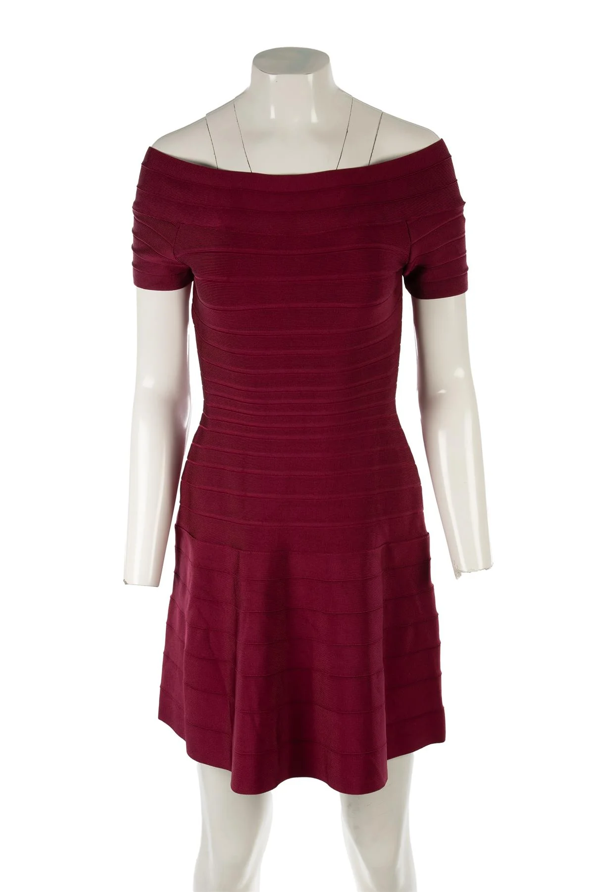 HERVE LEGER PINK BANDAGE MINI DRESS MEDIUM - Image 2